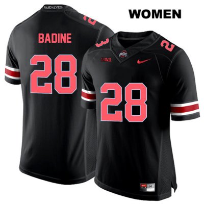 Women's NCAA Ohio State Buckeyes Alex Badine #28 College Stitched Authentic Nike Red Number Black Football Jersey GB20L83NN